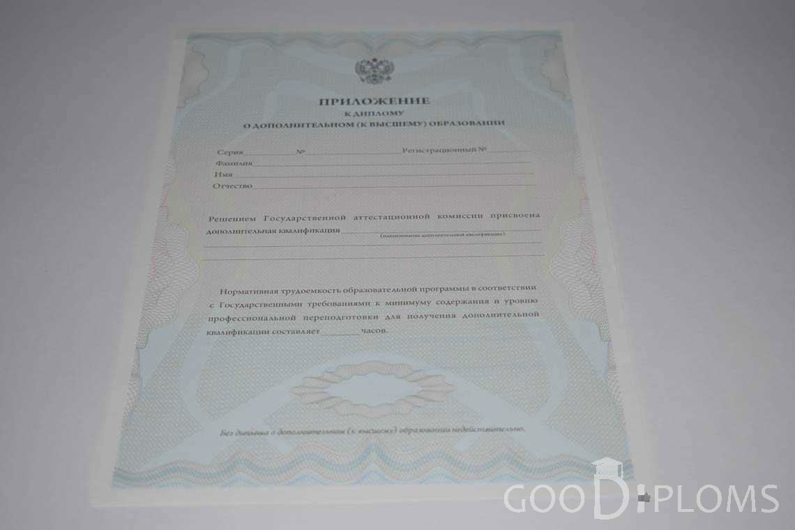 Приложение к Диплому МВА период выдачи 2011-2020 -  Ангарск