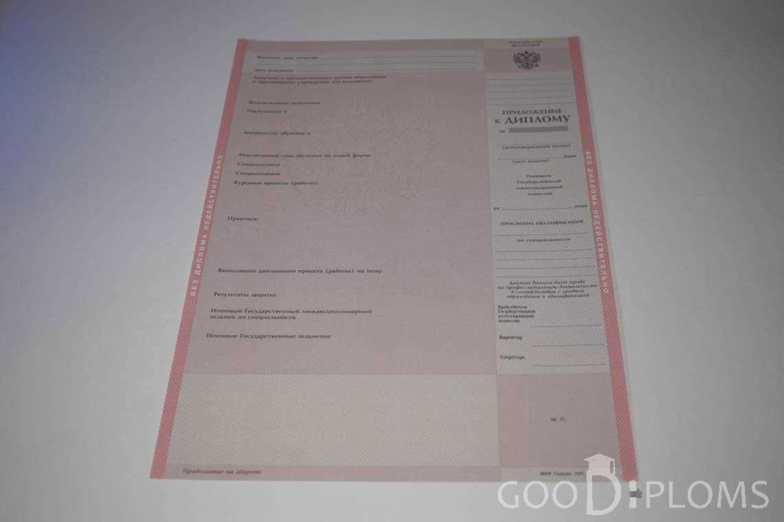 Приложение к Диплому Техникума с Отличием в период c 1997 по 2002 год - Ангарск
